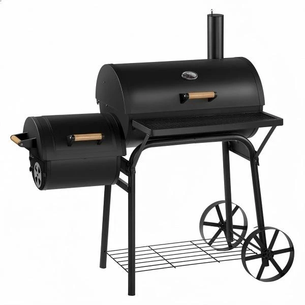 Griglia per barbecue a carbone con affumicatore