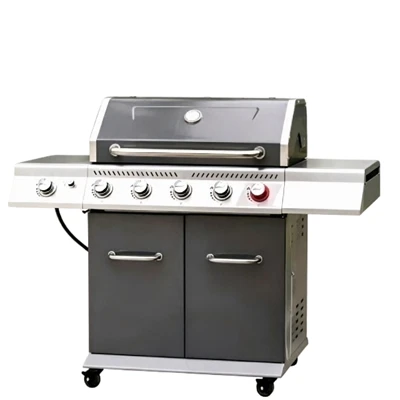 Grill a gas a 5 fuochi con fornello laterale